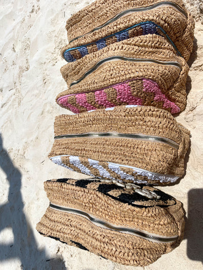 Beach XL Makeup Bag with Puka Shells