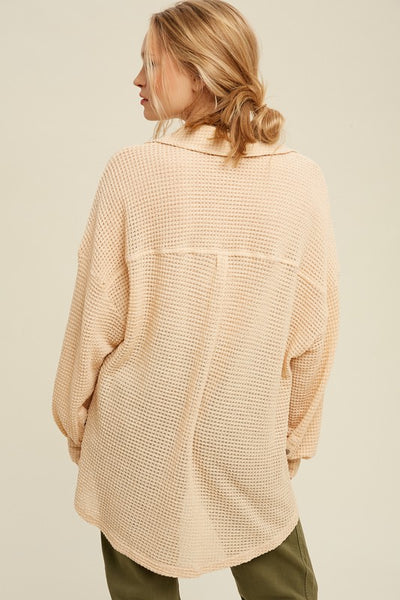 Soft Thermal Knit Shacket Top - ONLINE ONLY