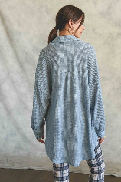 Soft Thermal Knit Shacket Top - ONLINE ONLY