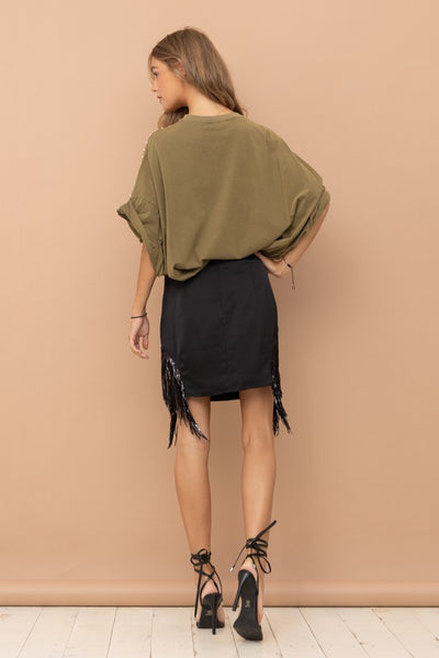 Studded Oversized Shirt - ONLINE ONLY