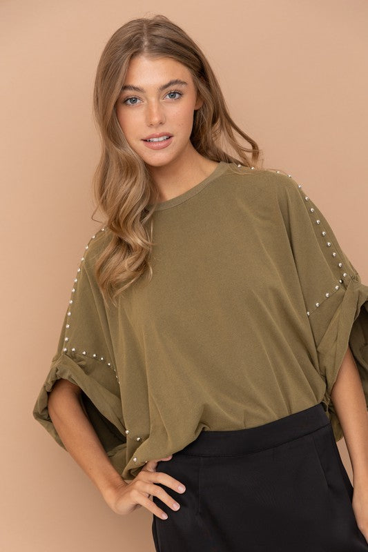 Studded Oversized Shirt - ONLINE ONLY