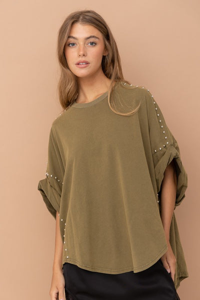 Studded Oversized Shirt - ONLINE ONLY