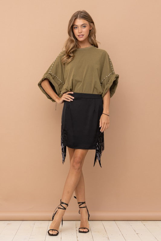 Studded Oversized Shirt - ONLINE ONLY