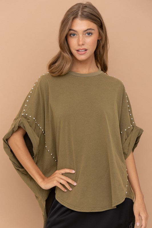 Studded Oversized Shirt - ONLINE ONLY