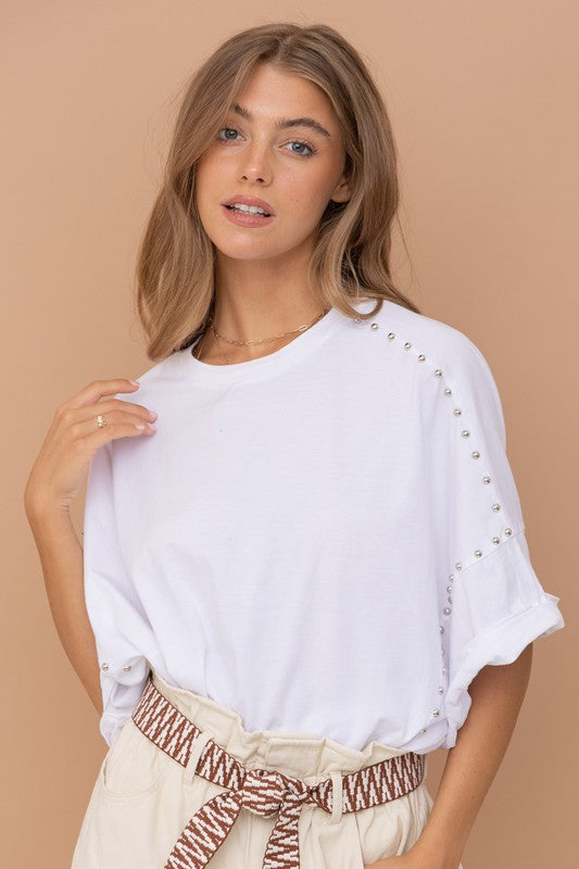 Studded Oversized Shirt - ONLINE ONLY