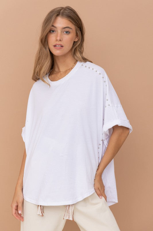 Studded Oversized Shirt - ONLINE ONLY