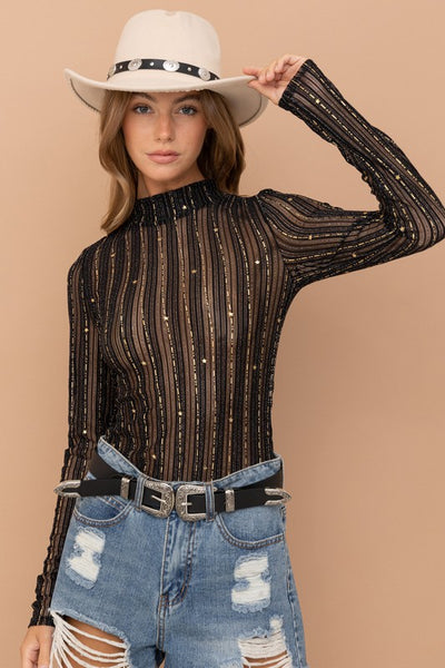 Metallic Mesh Top - ONLINE ONLY