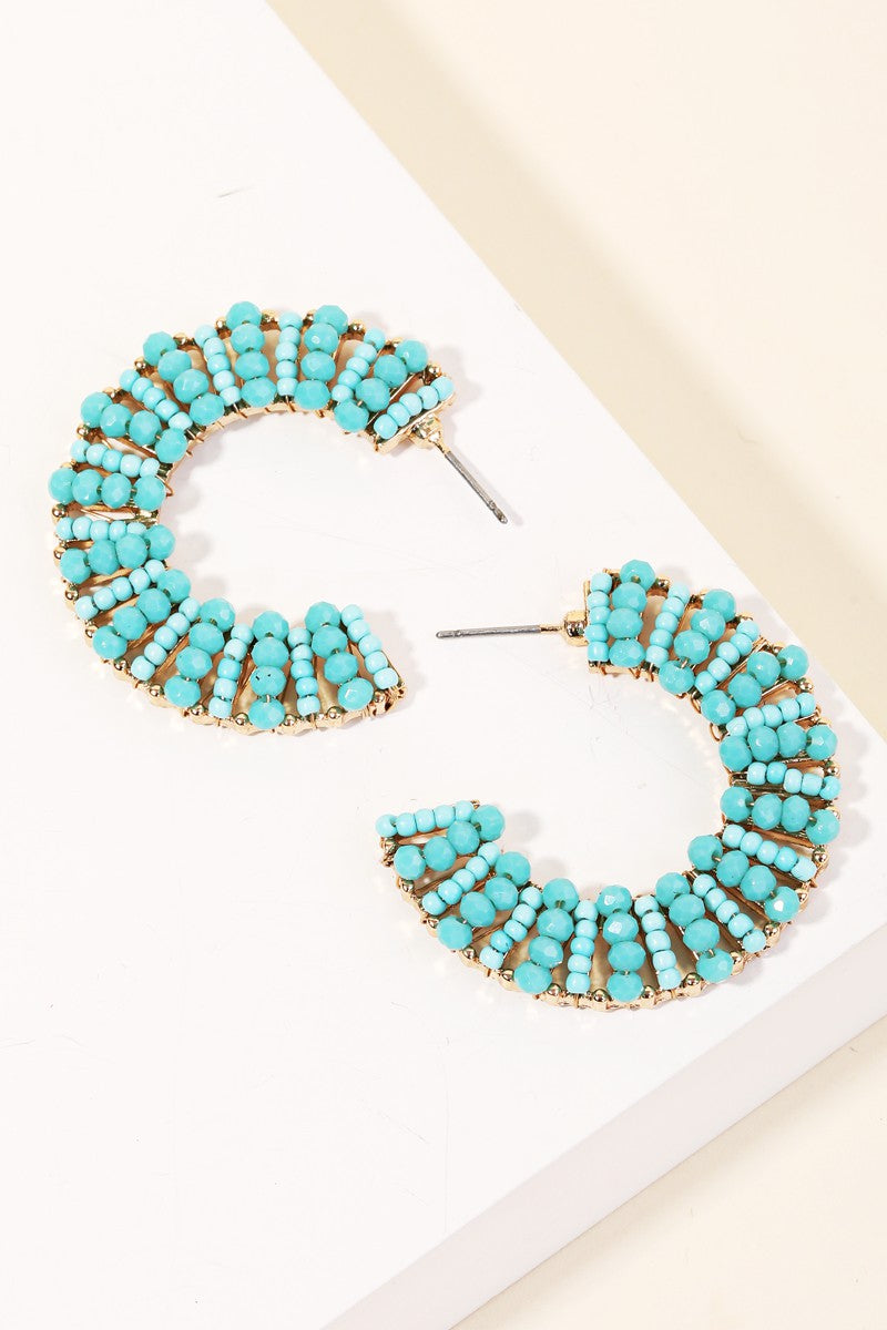 beaded turquoise earrings