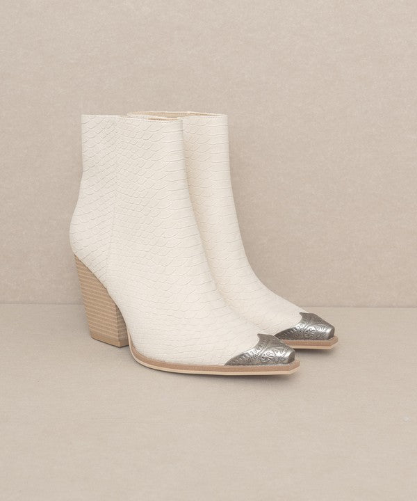 Zion - Bootie with Etched Metal Toe - ONLINE ONLY