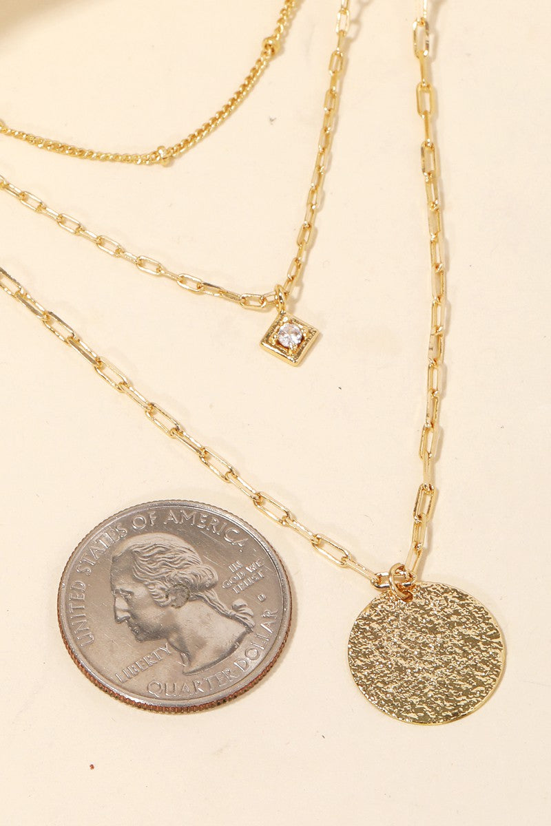 layered coin necklace