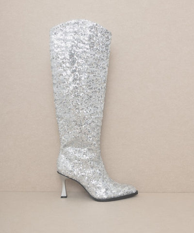 Jewel - Knee High Sequin Boots -ONLINE ONLY
