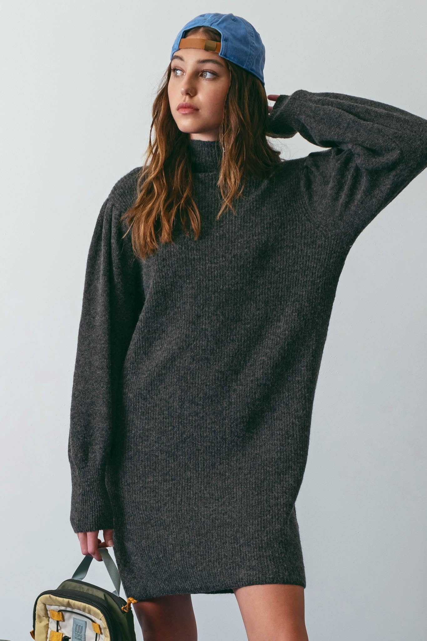 Charcoal sweater dress