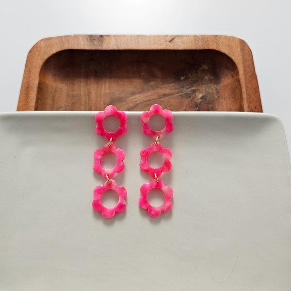 Delilah Earrings - Hot Pink - ONLINE ONLY