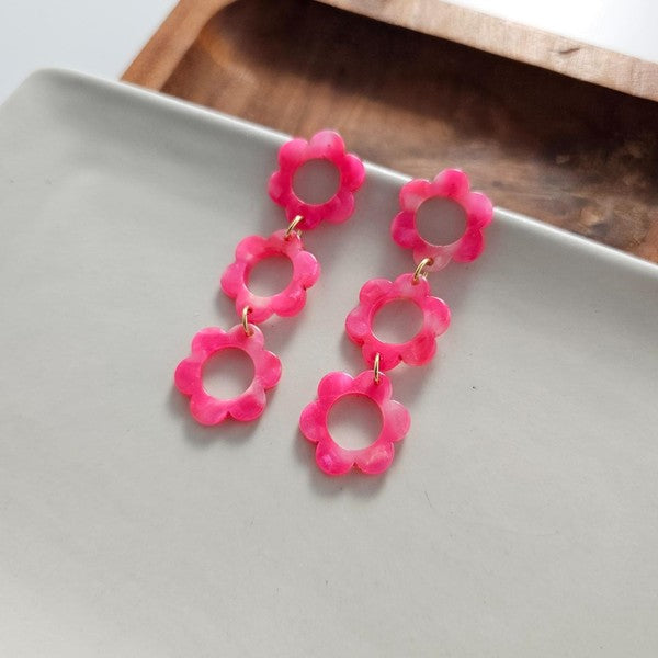 Delilah Earrings - Hot Pink - ONLINE ONLY