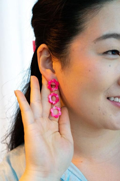 Delilah Earrings - Hot Pink - ONLINE ONLY