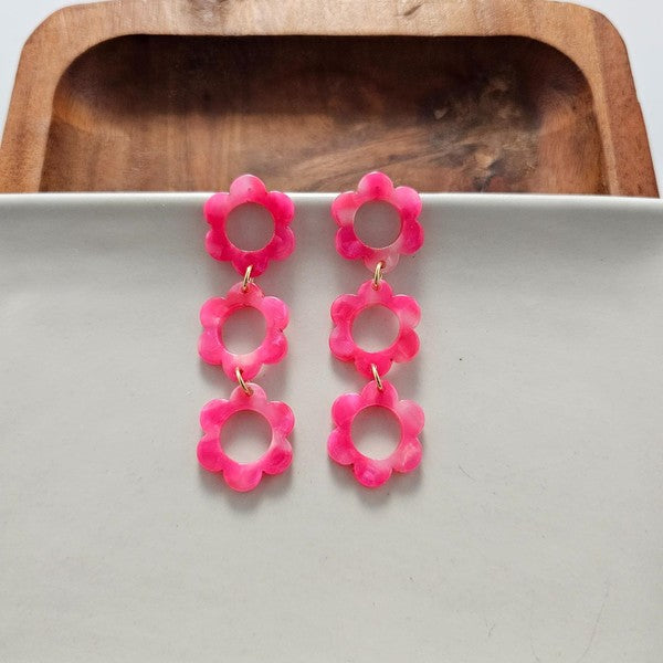 Delilah Earrings - Hot Pink - ONLINE ONLY