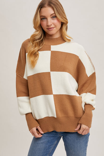 Checker Toffee Sweater