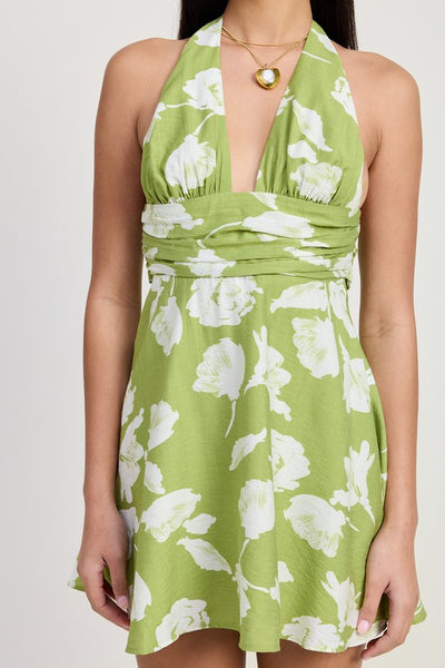 The Avocado Halter Dress