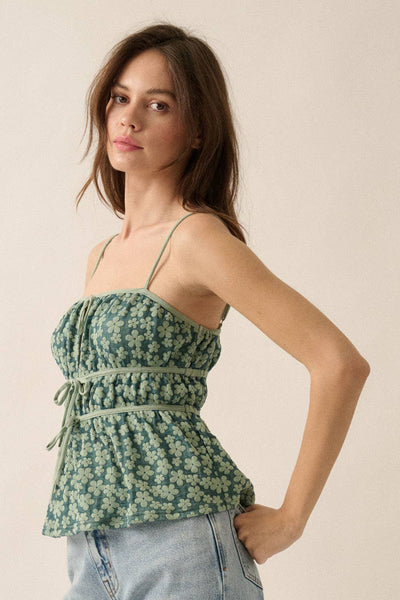 Floral Tie-Front Cami Top
