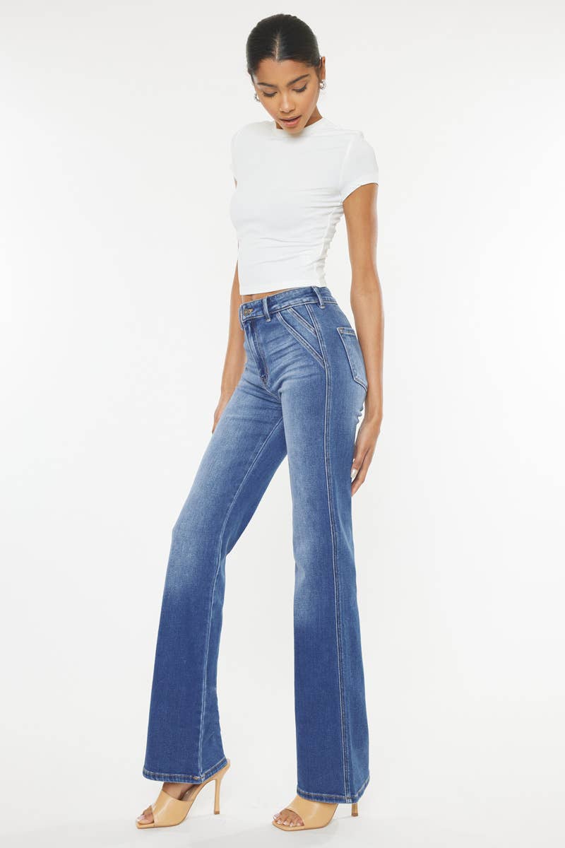 High Rise Double Seam Jeans