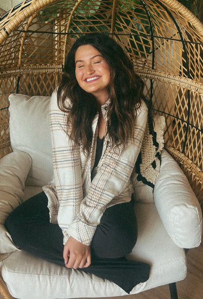 Plaid cozy shacket