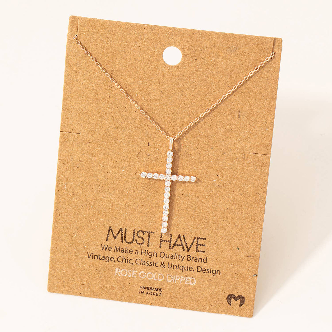 Pave Cross Chain Necklace