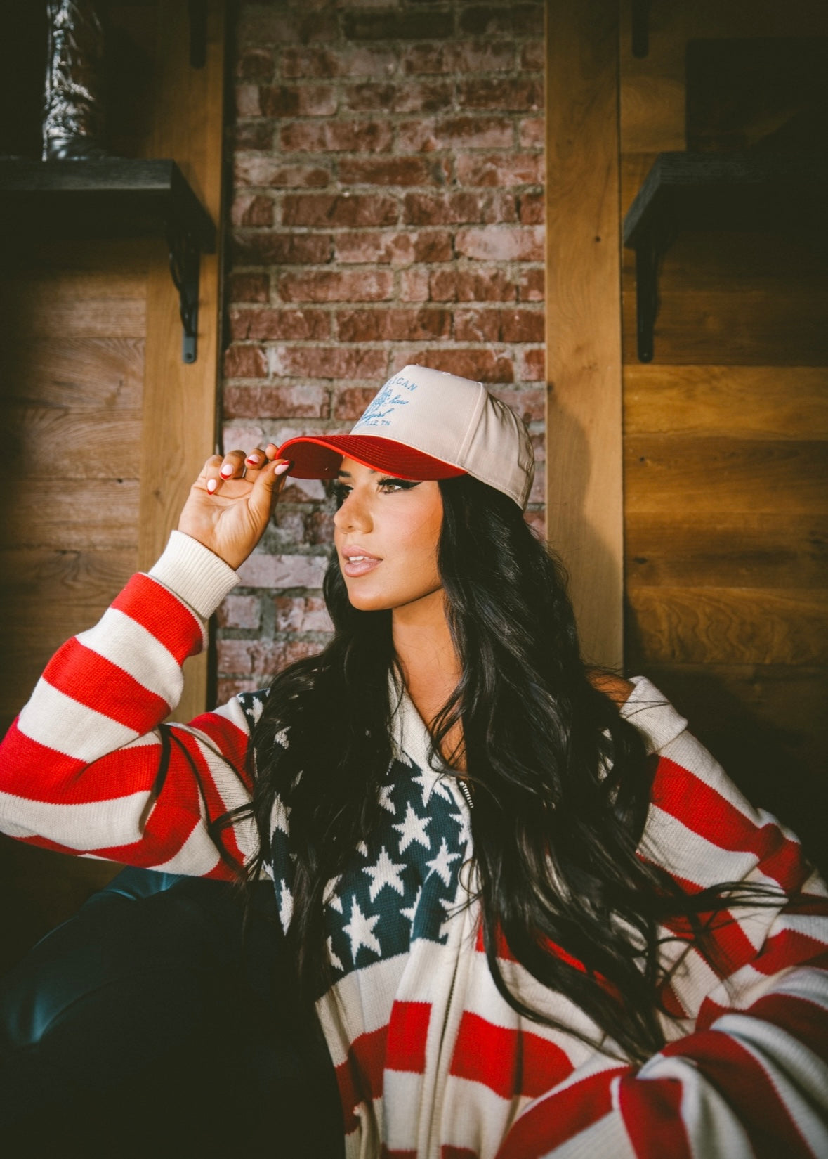 American Cowgirl - Red Vintage Trucker Hat