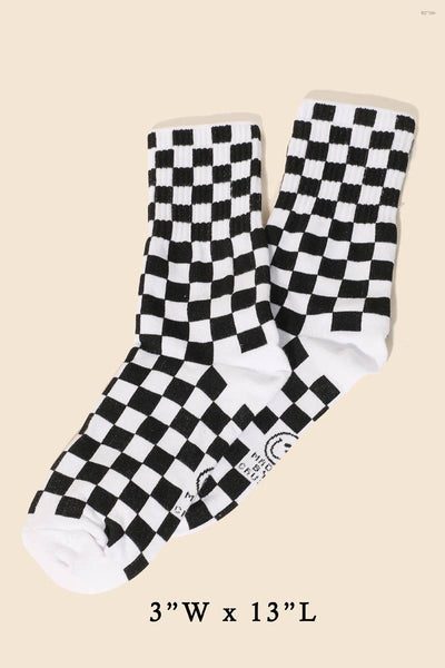 Black Checkered Socks
