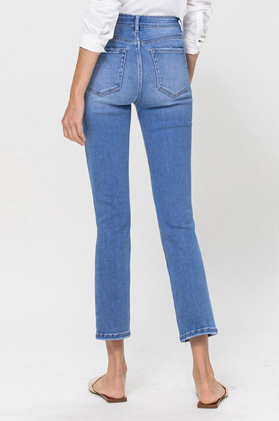 High Rise Stretch Crop Slim Straight - ONLINE ONLY