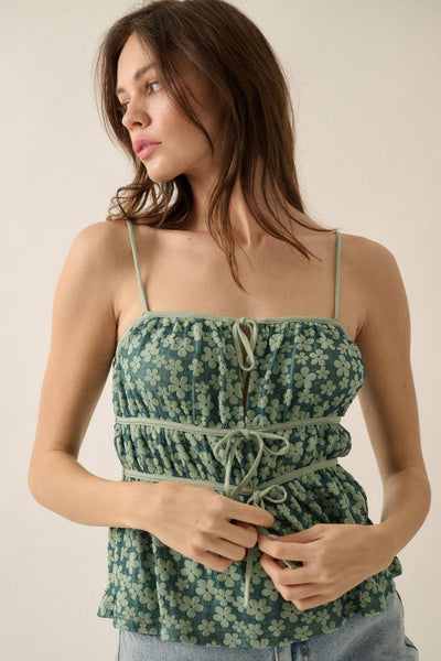 Floral Tie-Front Cami Top
