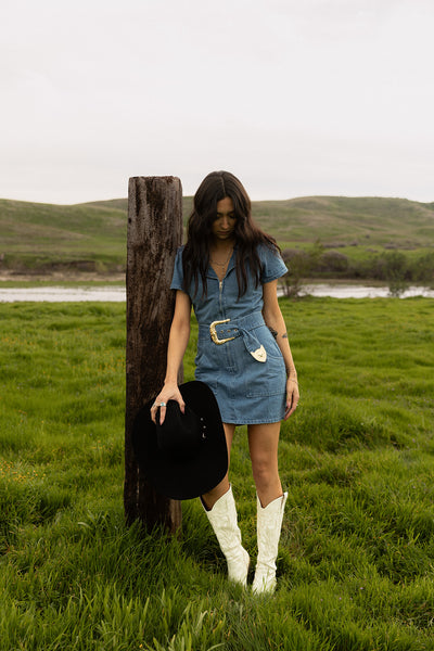 The Denim Zip Dress