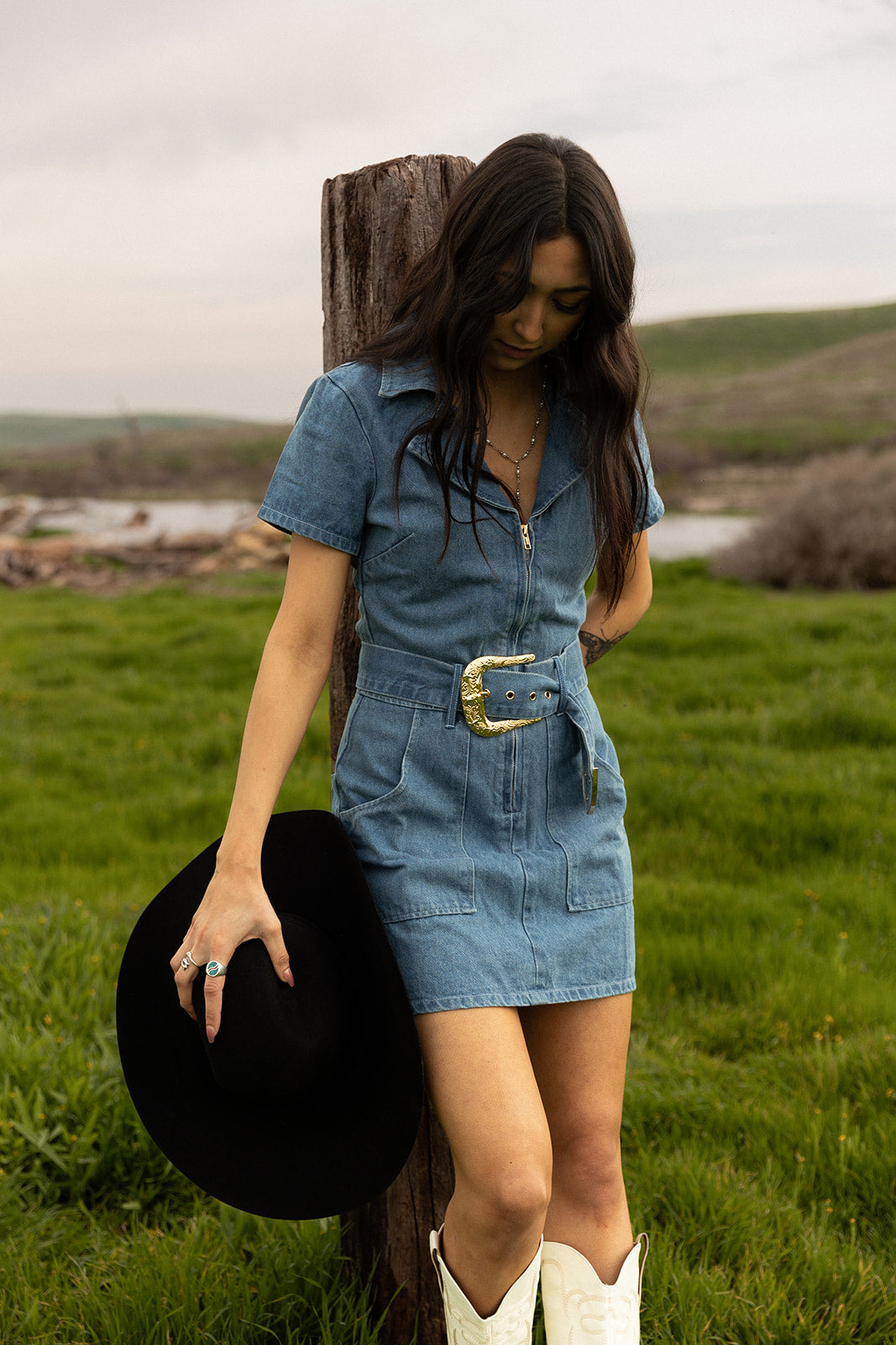 The Denim Zip Dress