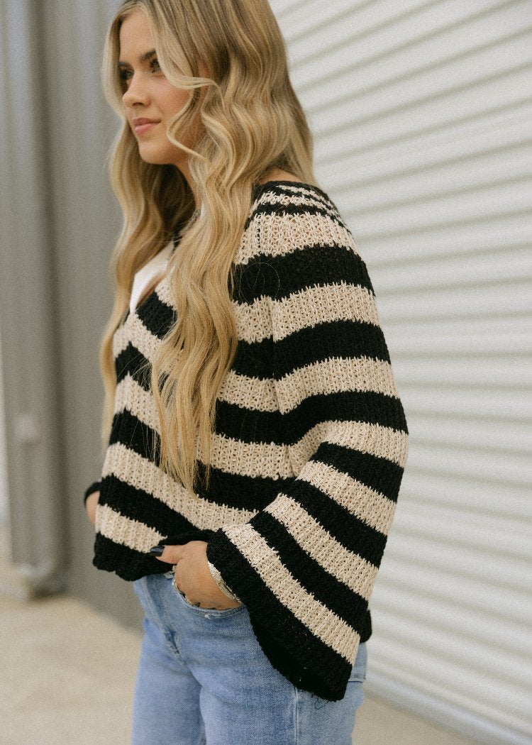 Stripe Sweater Top