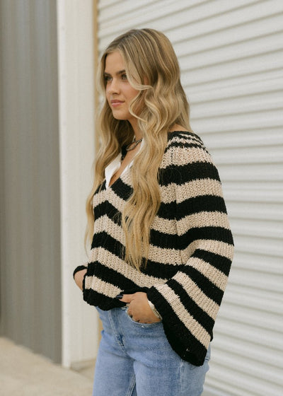 Stripe Sweater Top