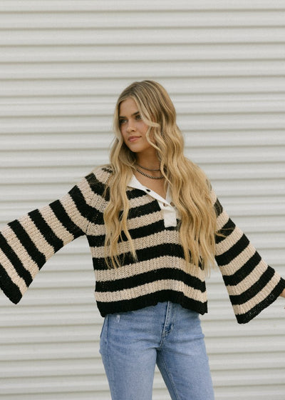 Stripe Sweater Top