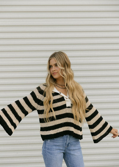 Stripe Sweater Top