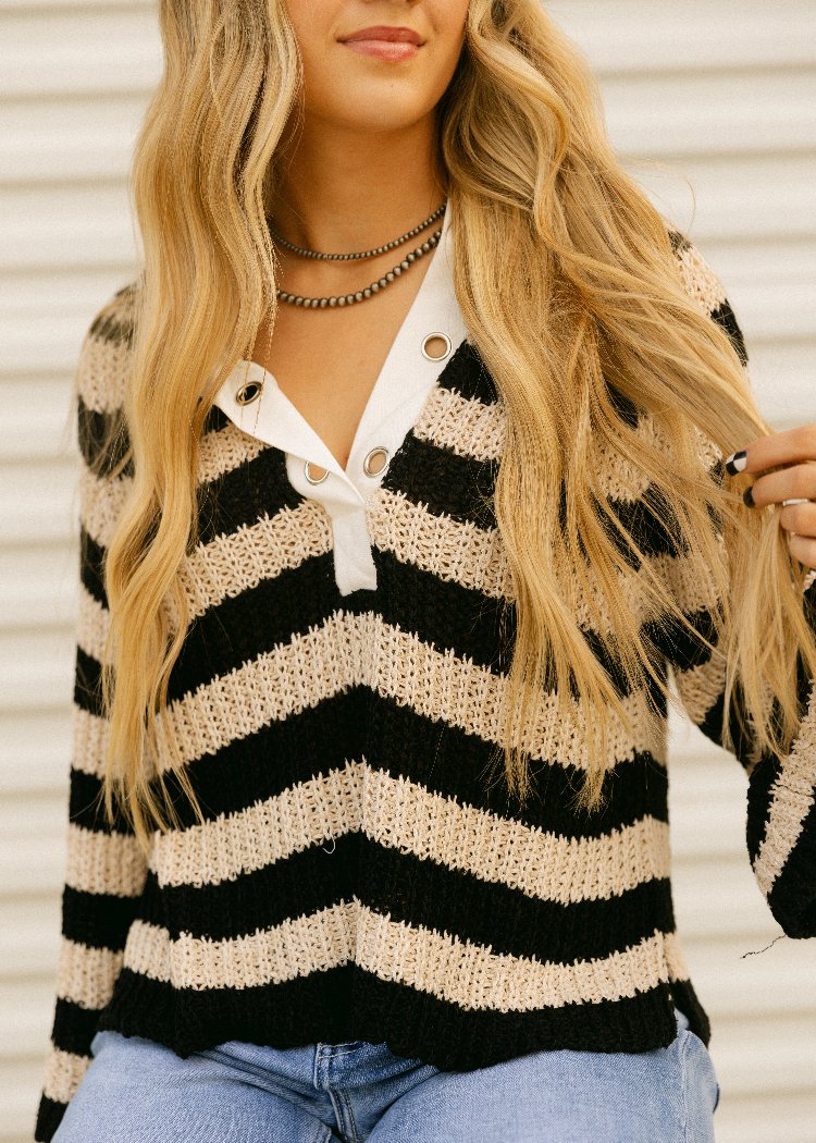 Stripe Sweater Top