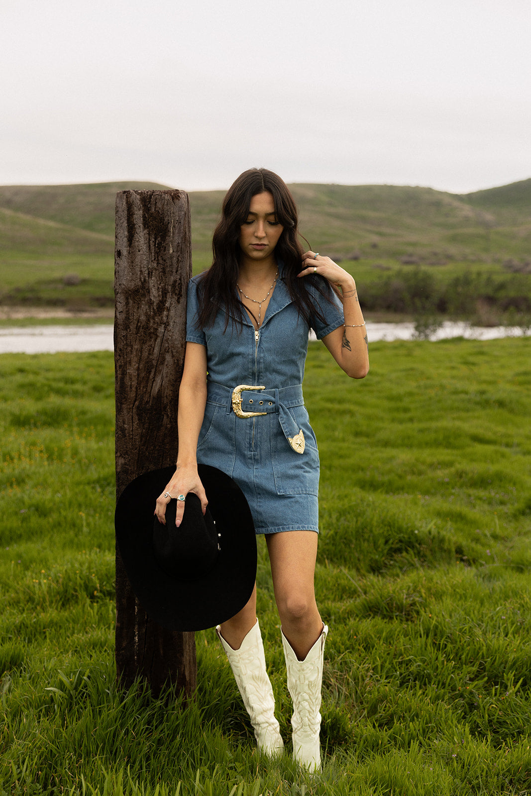 The Denim Zip Dress