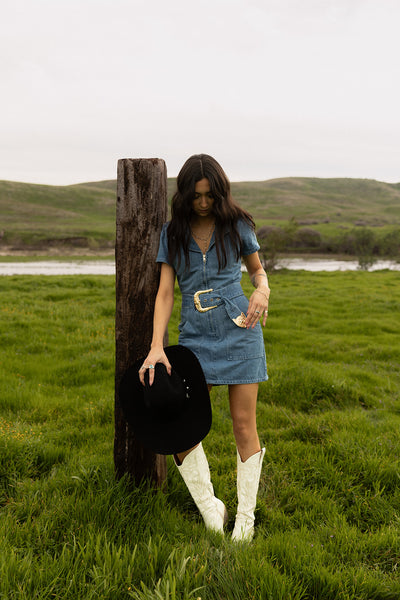 The Denim Zip Dress