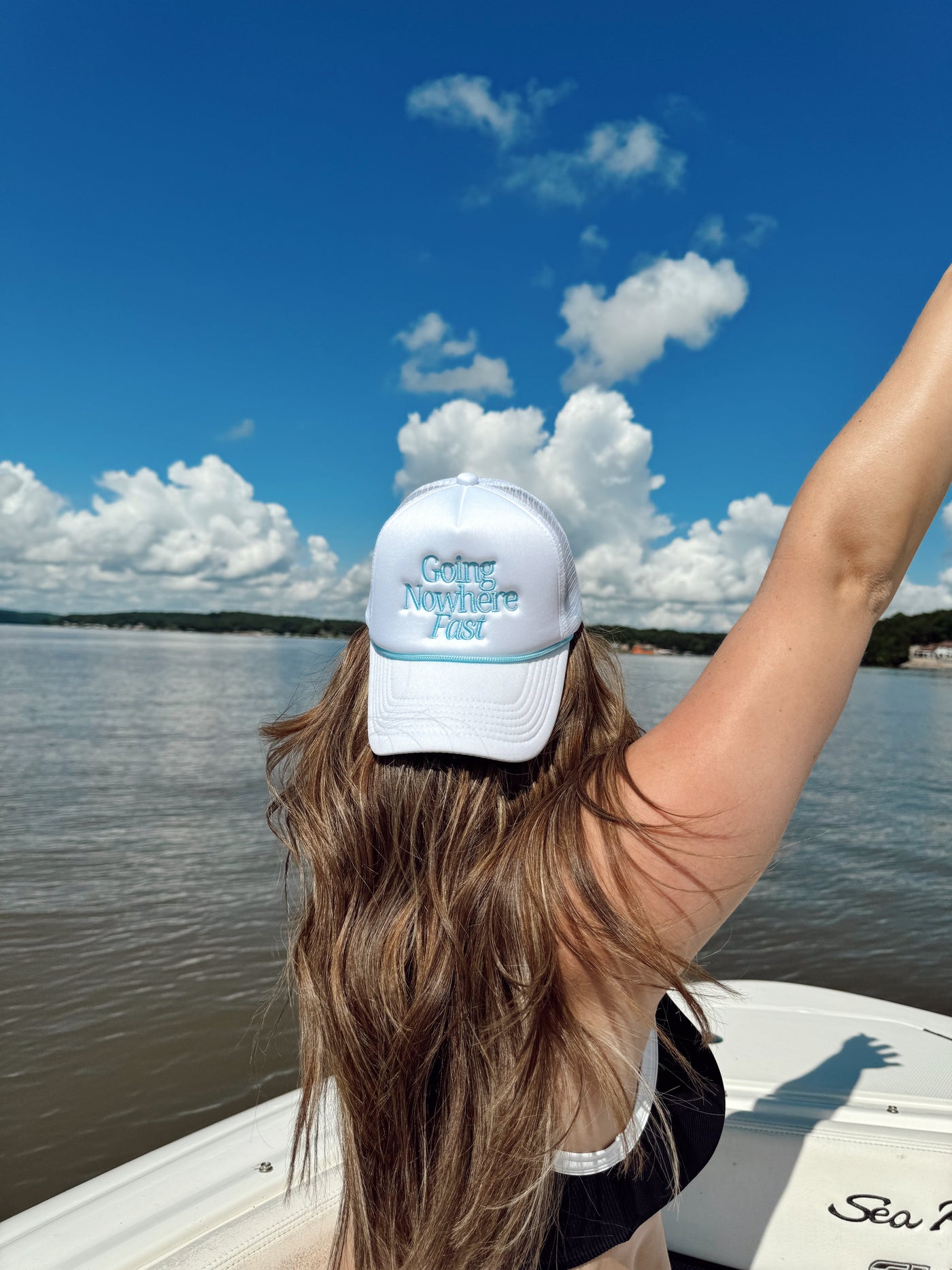 Going Nowhere Fast - White Foam Trucker Hat