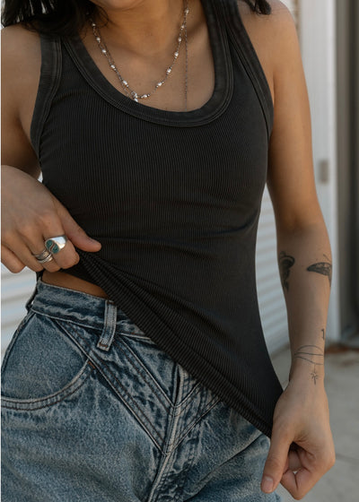 Vintage Reversible Ribbed Tank