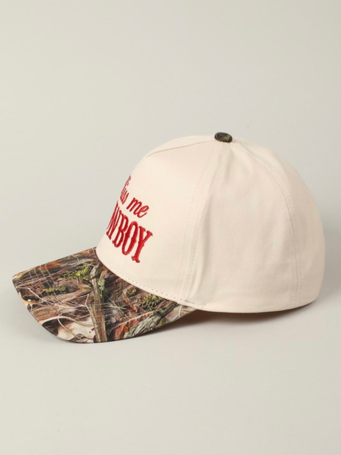 The Kiss Me Camo Hat- red