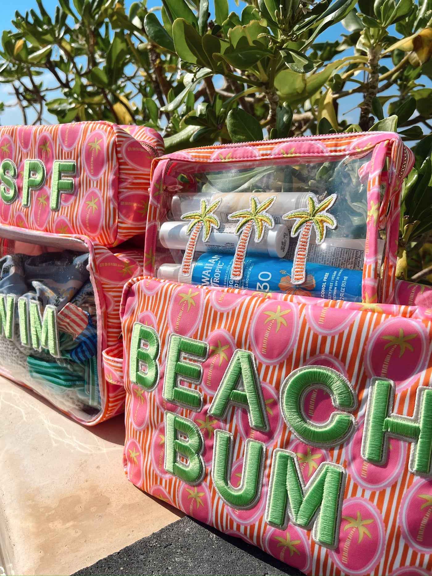 Beach Bum - Pink Palms XL