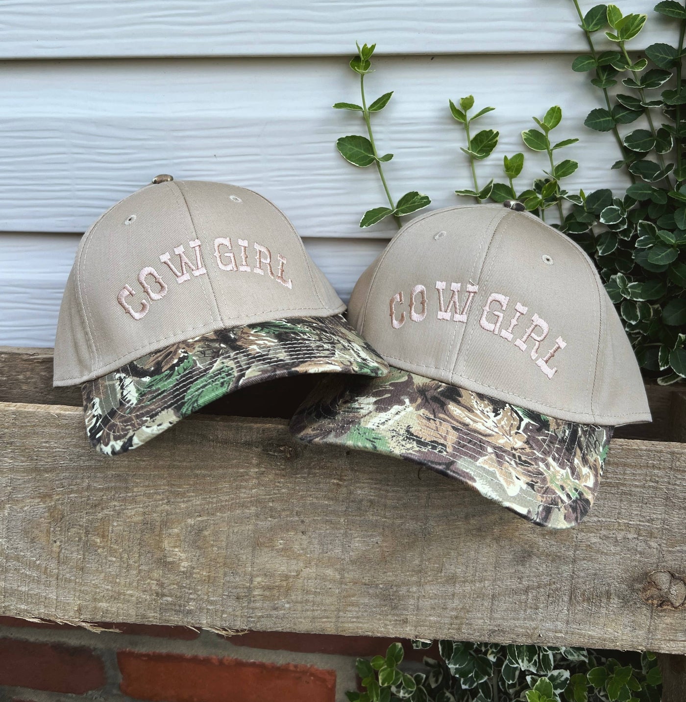 Cowgirl Embroidered Camo Trucker