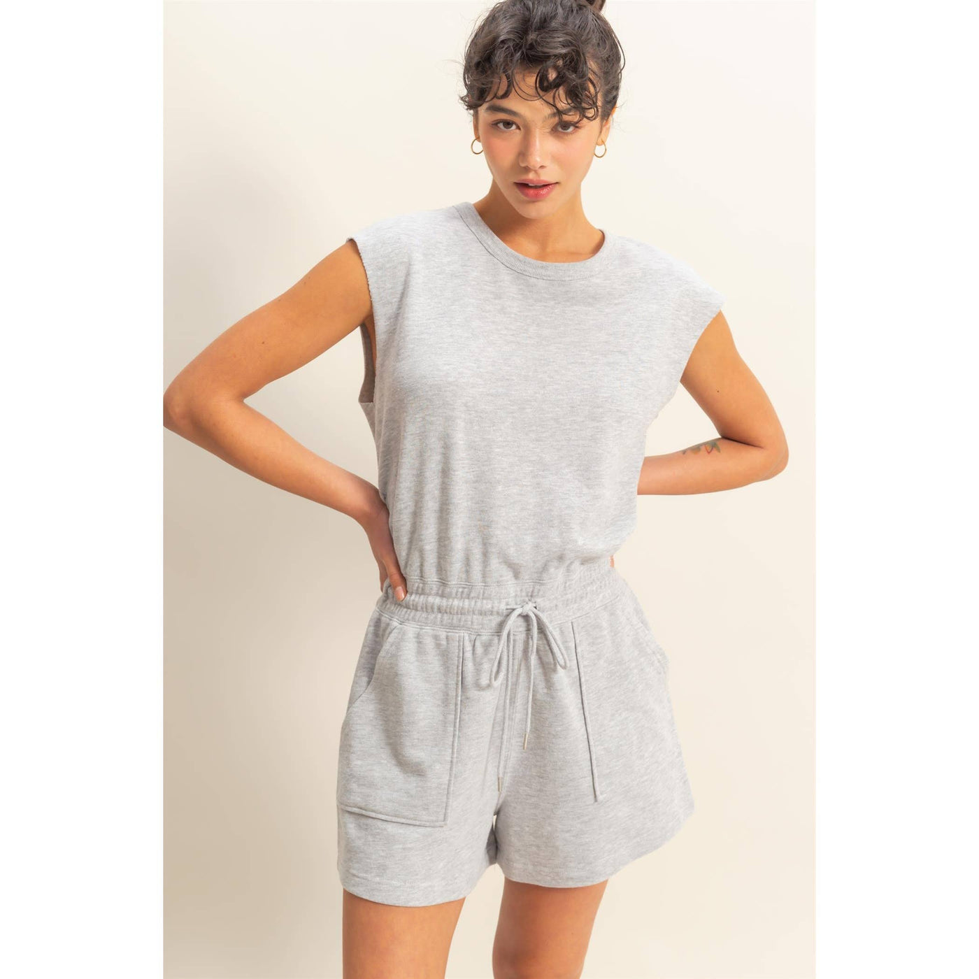 Drawstring Waist Romper