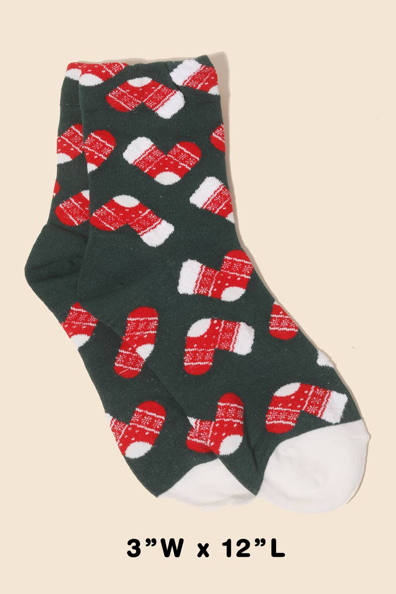 Christmas Stocking Print Socks
