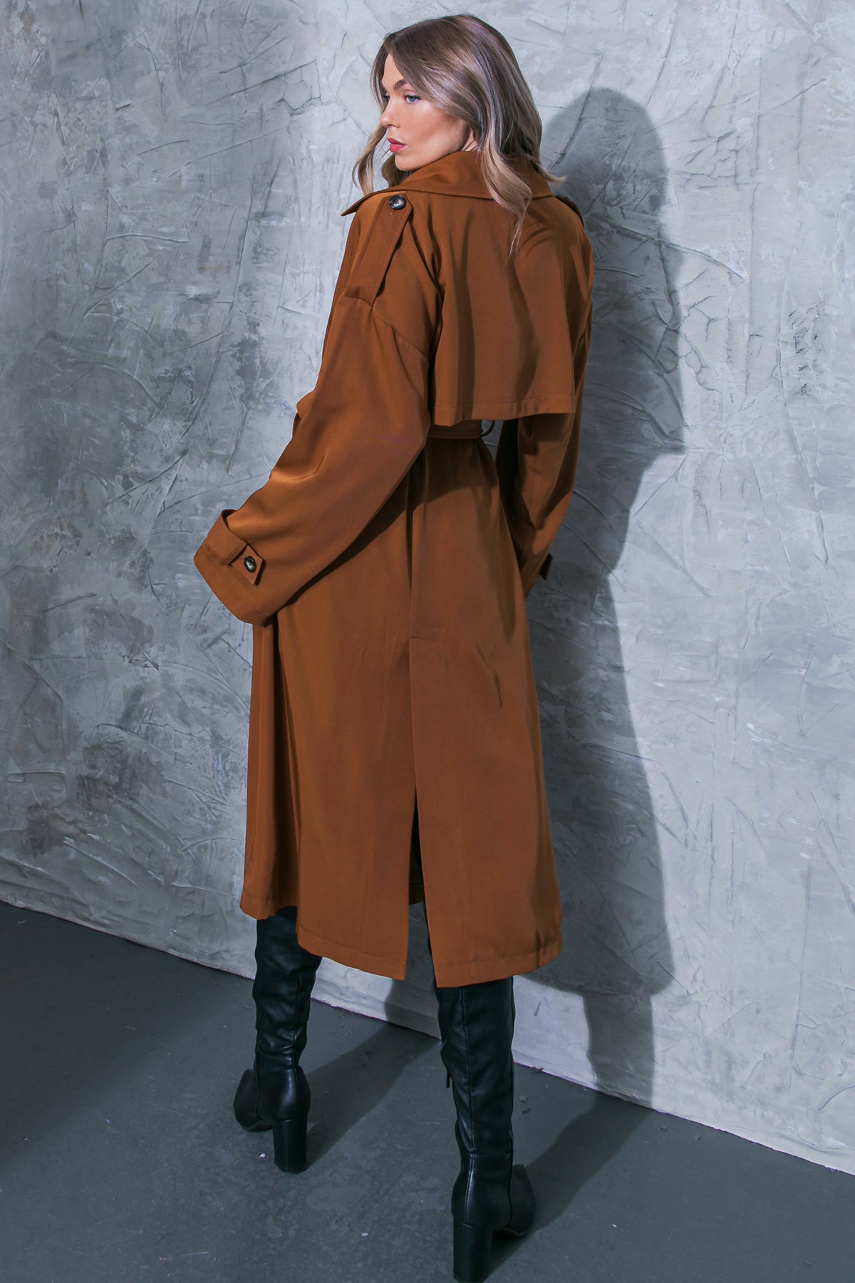 WOMEN ON THE MOON WOVEN TRENCH COAT