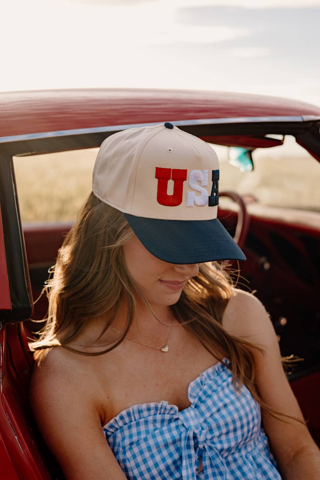 USA red/white/blue hat