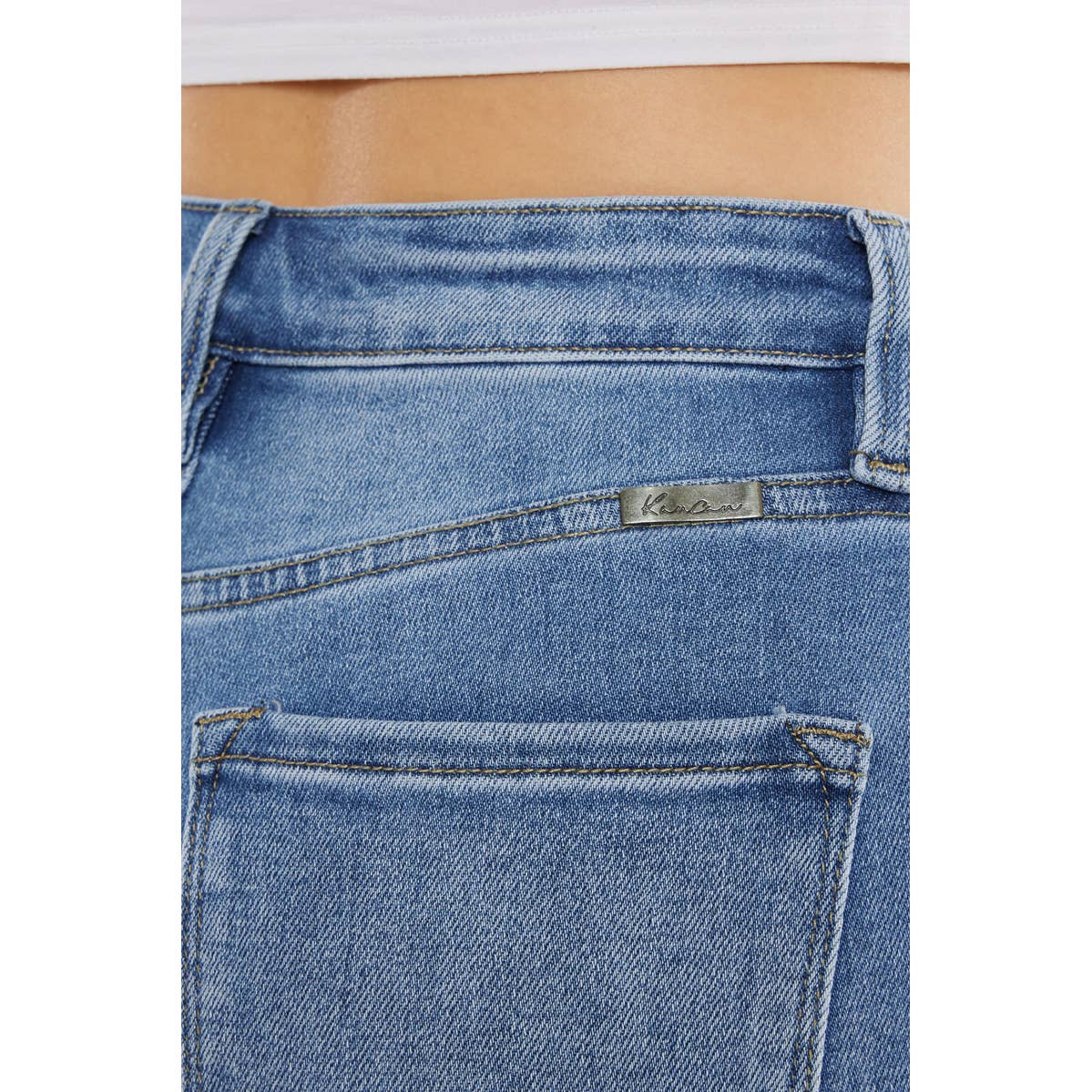 High rise slim stretch jeans