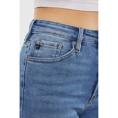 High rise slim stretch jeans